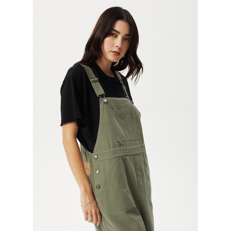 AFENDS Womens Fraser – Utility Overall – Olive