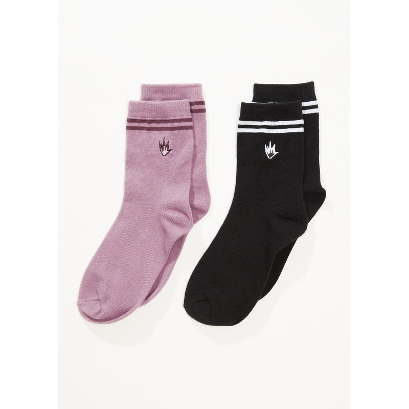 AFENDS Womens Inferno – Socks Two Pack – Grape