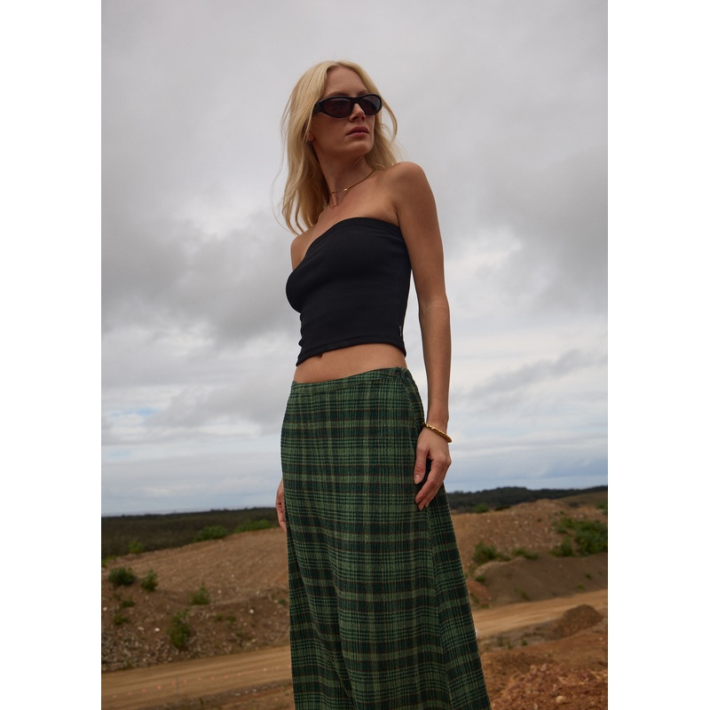 AFENDS Womens Jamie – Rib Tube Top – Black