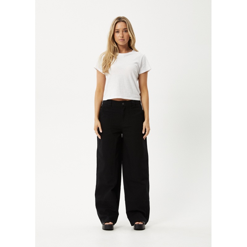AFENDS Womens Maverick – Canvas Pant – Black