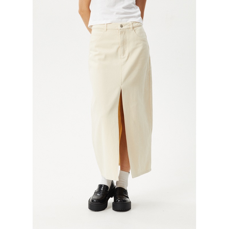 AFENDS Womens Mika – Maxi Skirt – Sand