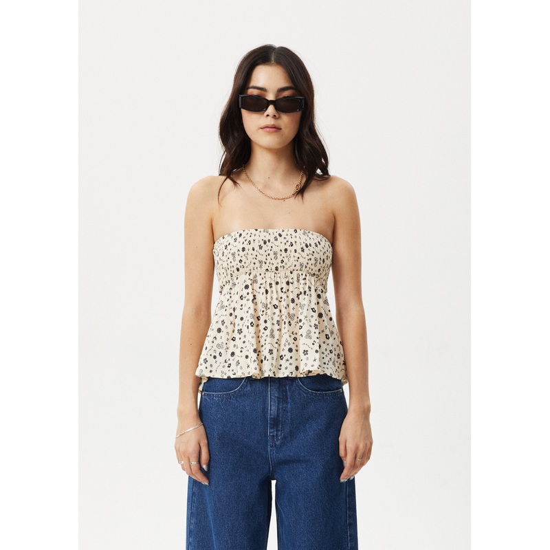 AFENDS Womens Rooney – Strapless Top – Sesame
