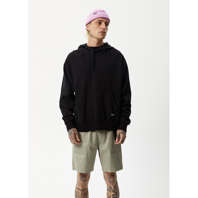 AFENDS Mens All Day – Relaxed Hoodie – Black