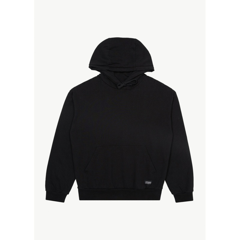 AFENDS Mens All Day – Relaxed Hoodie – Black