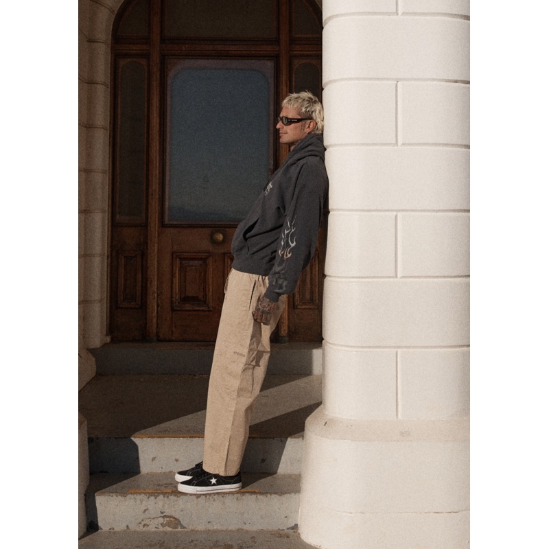 AFENDS Mens Atlas – Twill Cargo Pant – Taupe