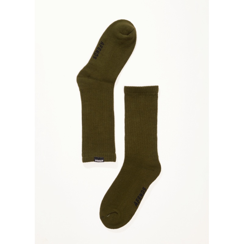 AFENDS Mens Everyday – Socks One Pack – Military