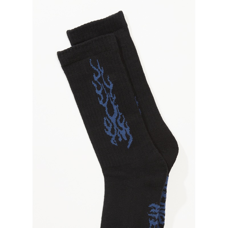 AFENDS Mens Scorched – Socks One Pack – Black