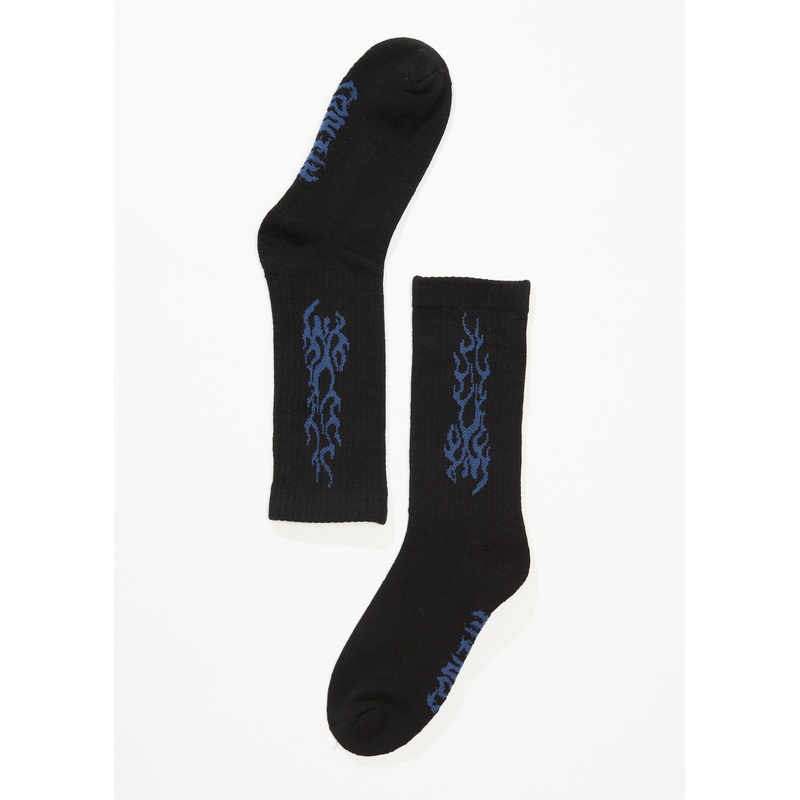 AFENDS Mens Scorched – Socks One Pack – Black