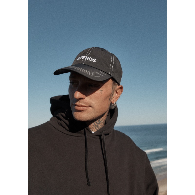 AFENDS Mens Vinyl – Six Panel Cap – Black