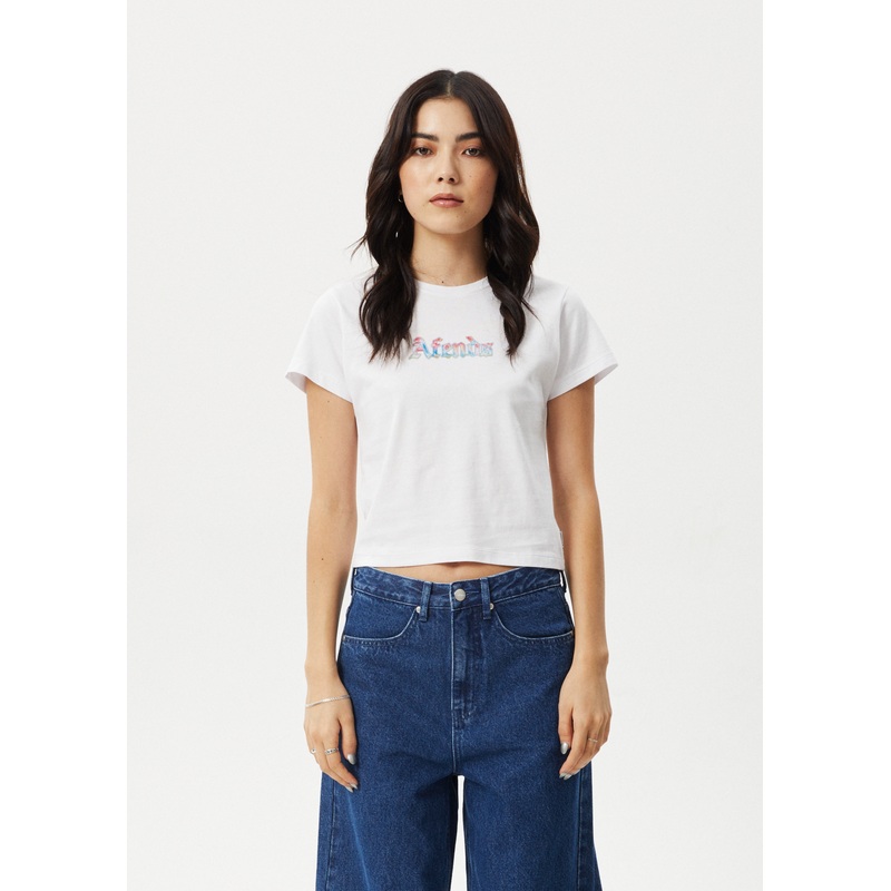 AFENDS Womens Nirvana – Baby Tee – White