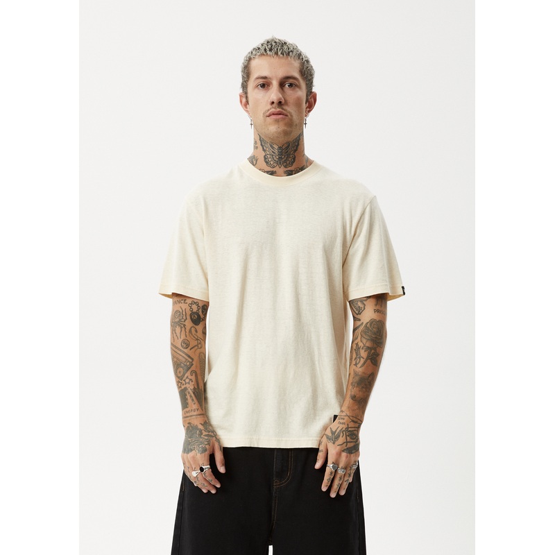 AFENDS Mens Classic – Retro Tee – Sand