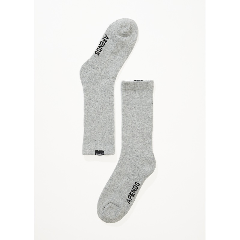 AFENDS Mens Everyday – Socks One Pack – Shadow Grey Marle