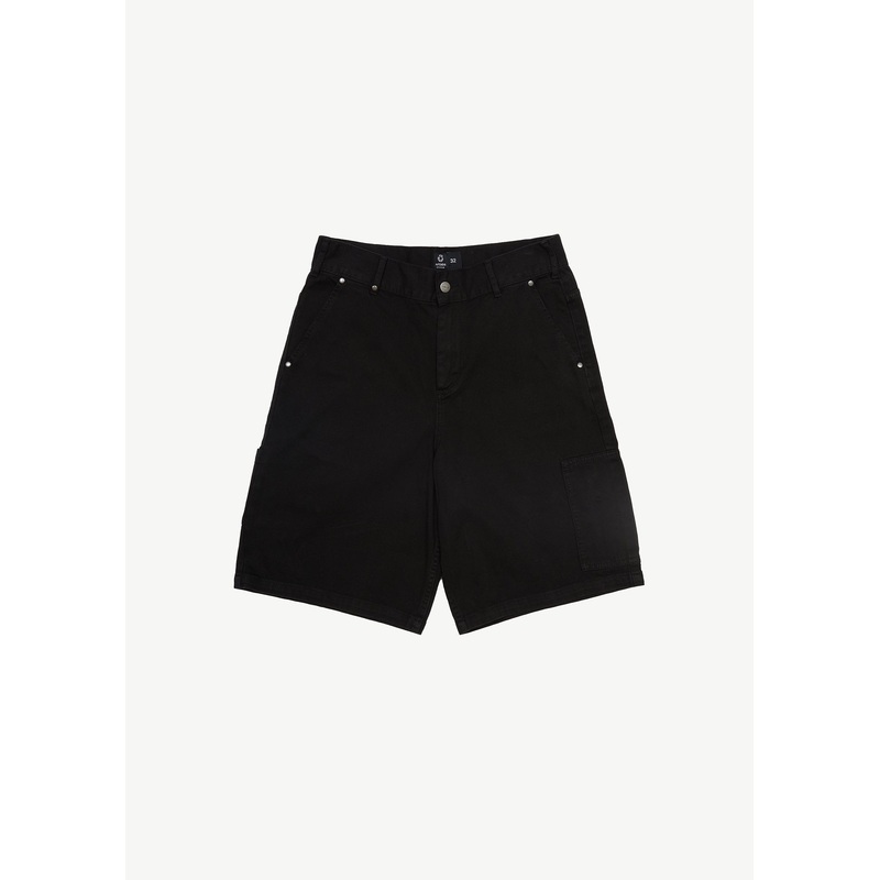 AFENDS Mens Harper – Workwear Short 22 – Black