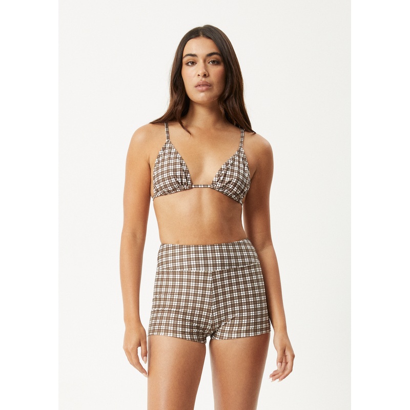 AFENDS Womens Base – Bikini Top – Coffee Check
