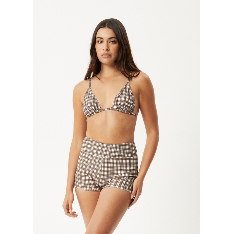 AFENDS Womens Base – Swim Short – Coffee Check