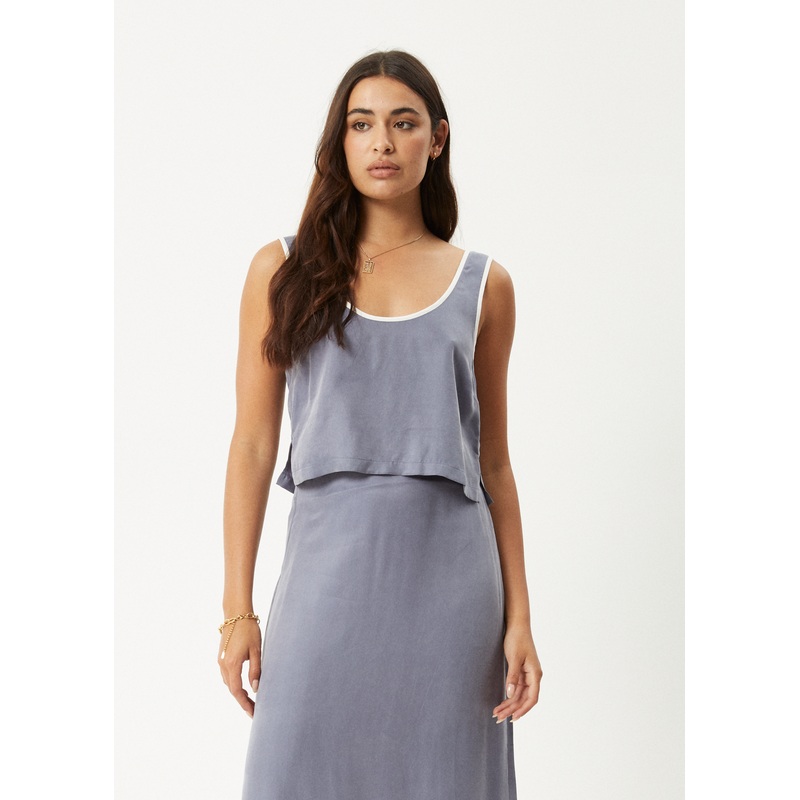 AFENDS Womens Giselle – Cupro Tank – Marlin