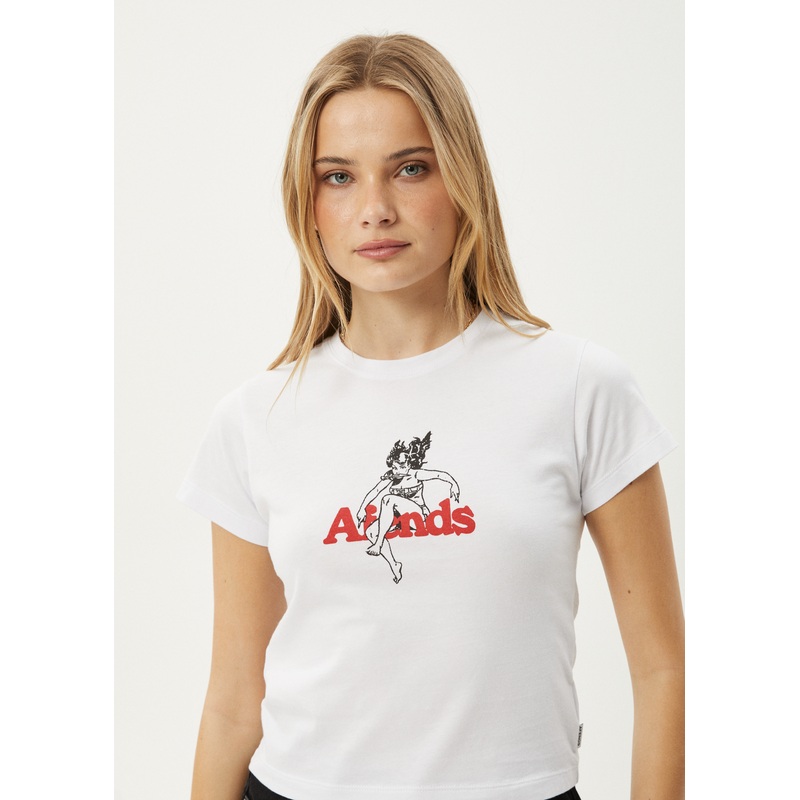 AFENDS Womens No Fury – Baby Tee – White