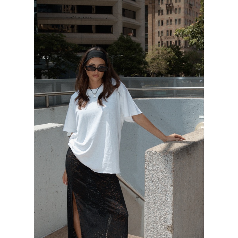 AFENDS Womens Slay – Oversized Tee – White