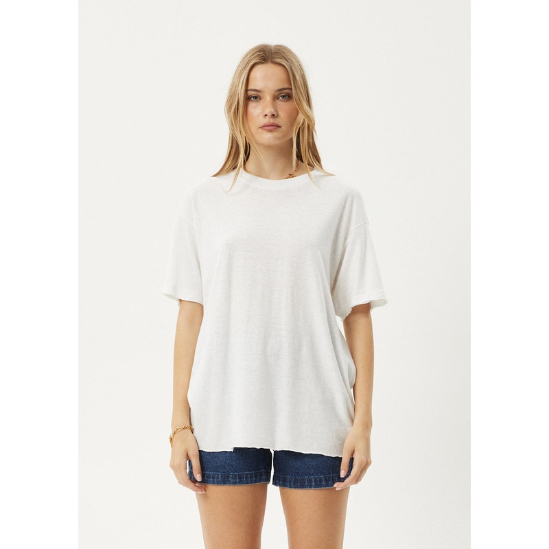 AFENDS Womens Slay – Oversized Tee – White