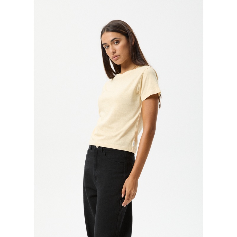 AFENDS Womens Carmen – Baby Tee – Sand