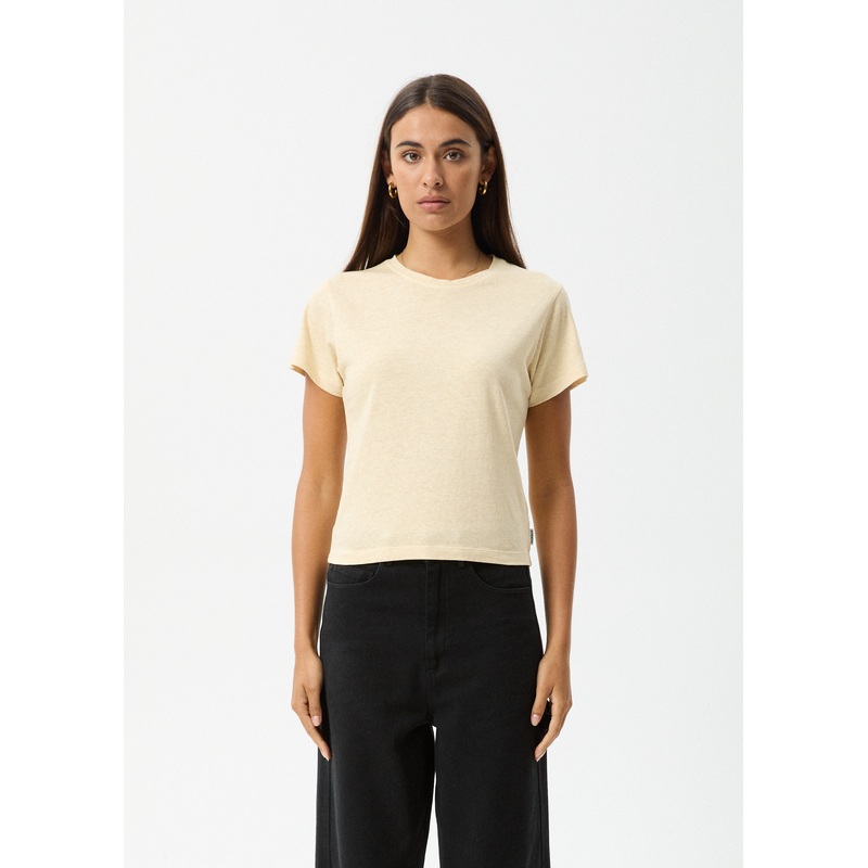 AFENDS Womens Carmen – Baby Tee – Sand