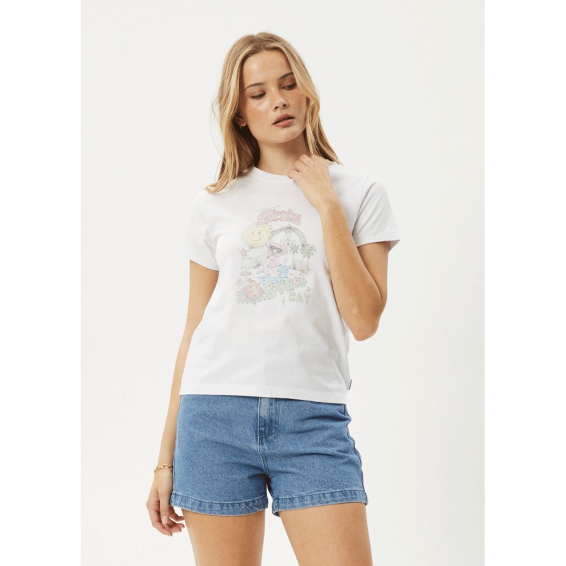 AFENDS Womens Greetings – Regular Tee – White