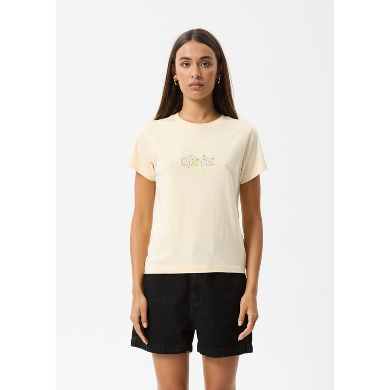 AFENDS Womens Heidi – Regular Tee – Sand