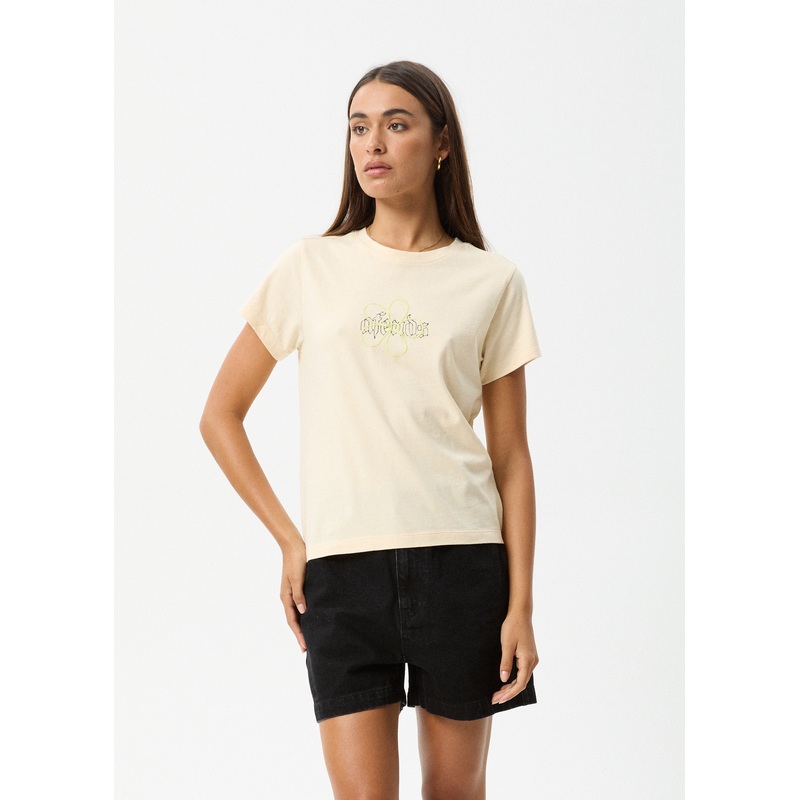 AFENDS Womens Heidi – Regular Tee – Sand