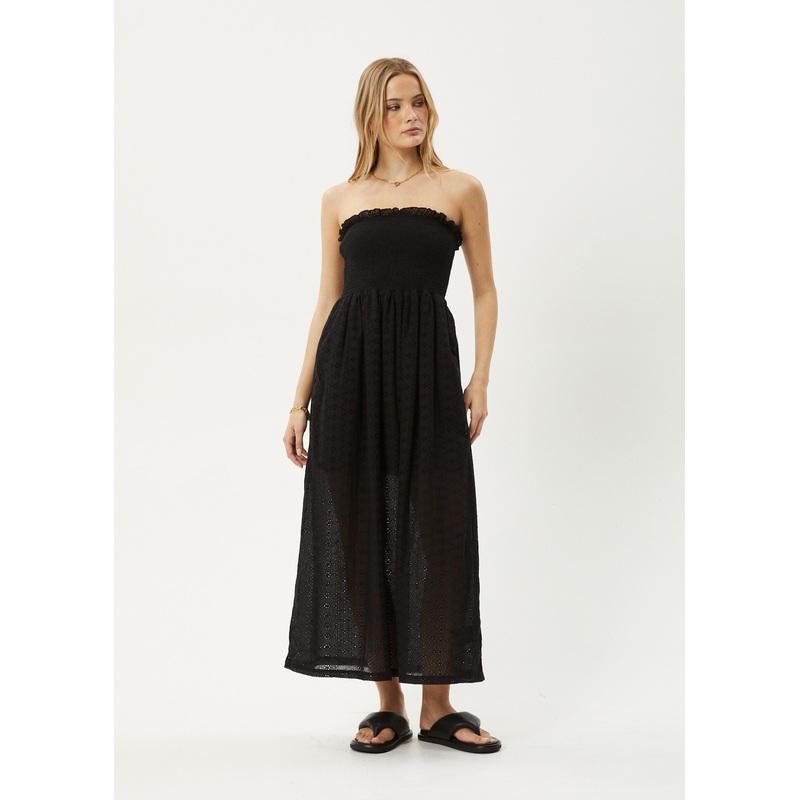 AFENDS Womens Marlow – Strapless Maxi Dress – Black