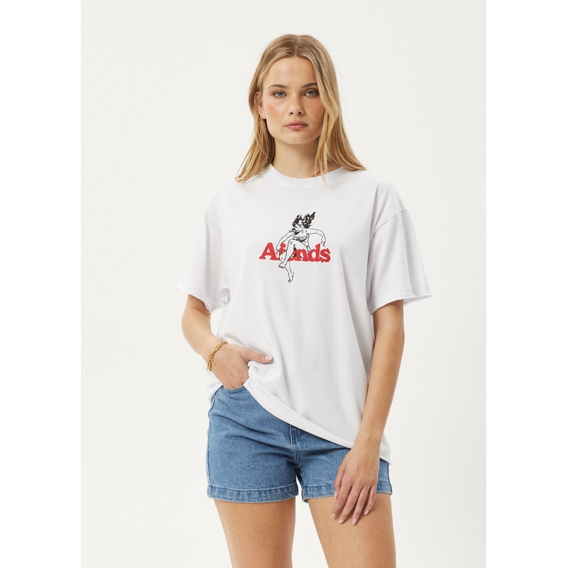 AFENDS Womens No Fury – Oversized Tee – White