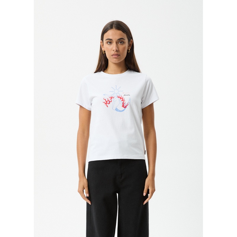 AFENDS Womens Sun Siren – Regular Tee – White