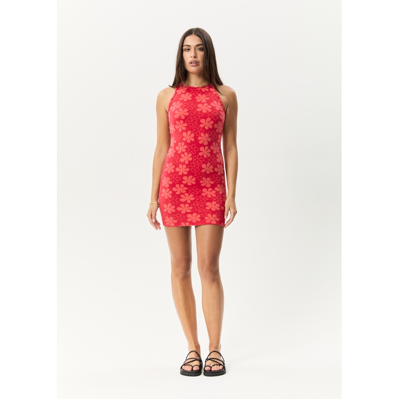 AFENDS Womens Valerie – Mini Dress – Tomato
