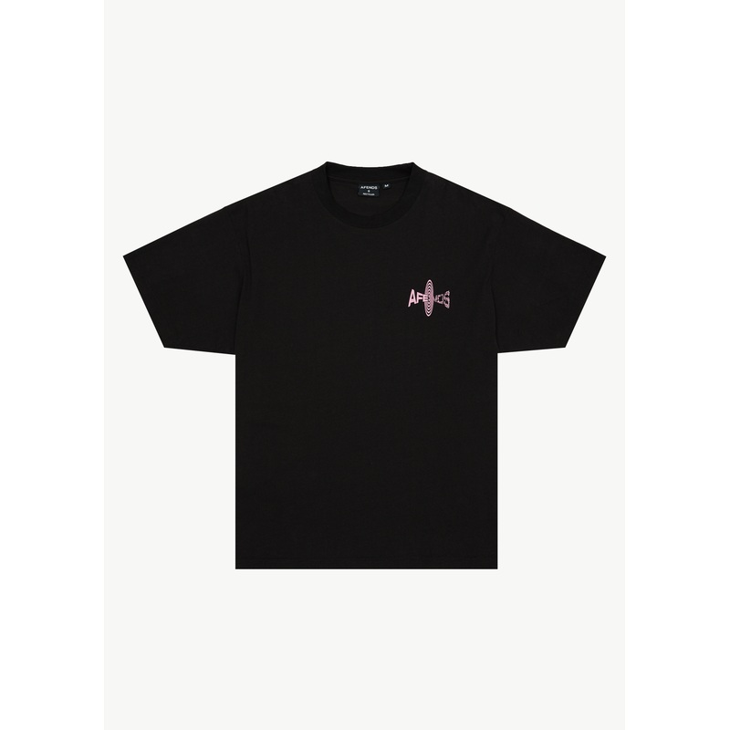 AFENDS Mens Altered – Heavyweight Boxy Tee – Black