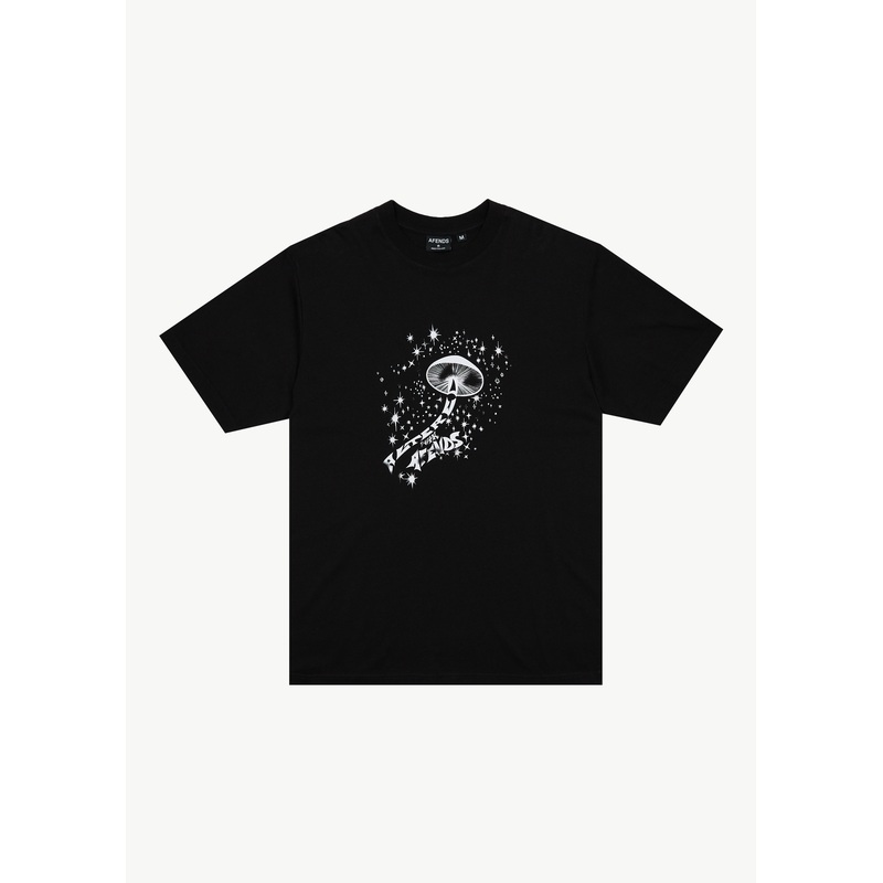 AFENDS Mens Carpet Ride – Retro Tee – Black