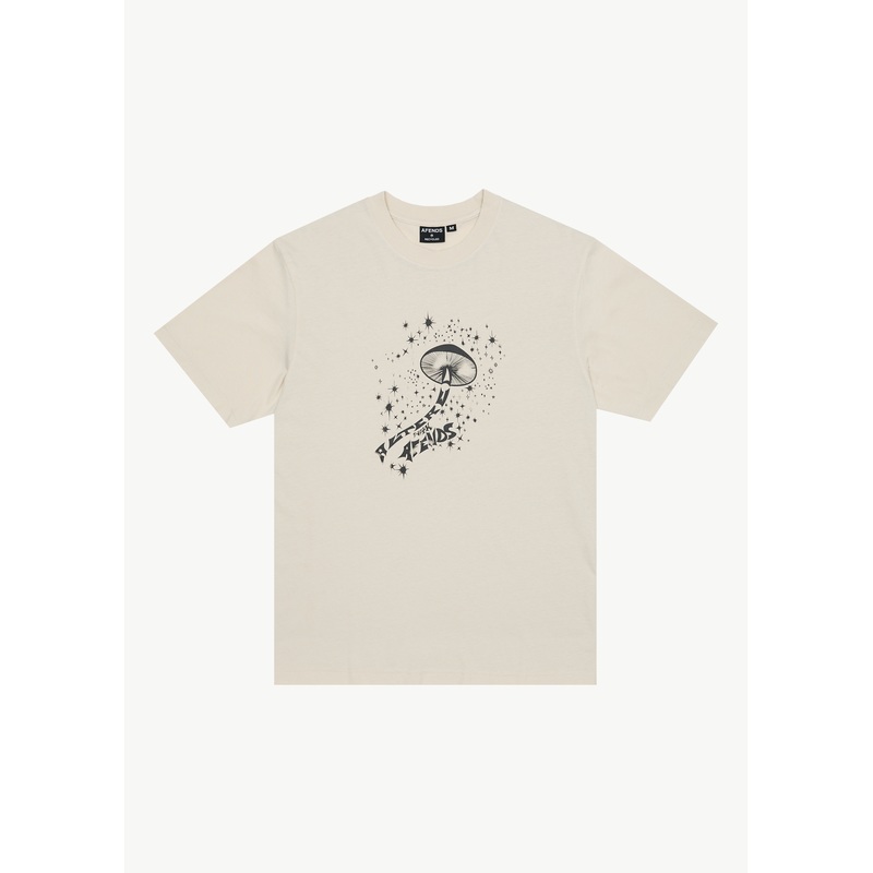 AFENDS Mens Carpet Ride – Retro Tee – Moonbeam