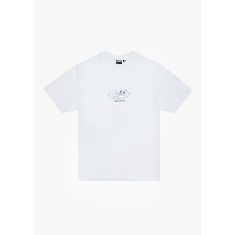 AFENDS Mens Chem Trails – Retro Tee – White