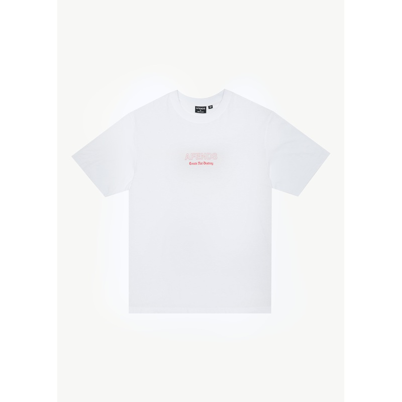 AFENDS Mens Creator – Retro Tee – White