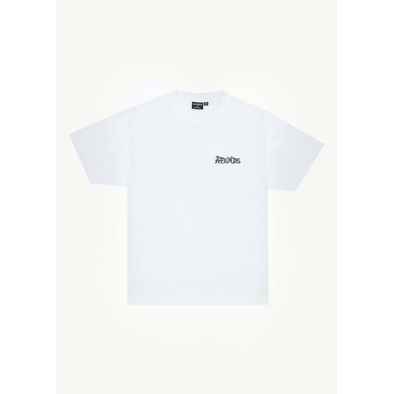AFENDS Mens Destroyer – Boxy Tee – White