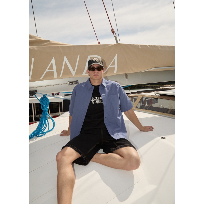 AFENDS Mens Everyday – Short Sleeve Shirt – Marlin