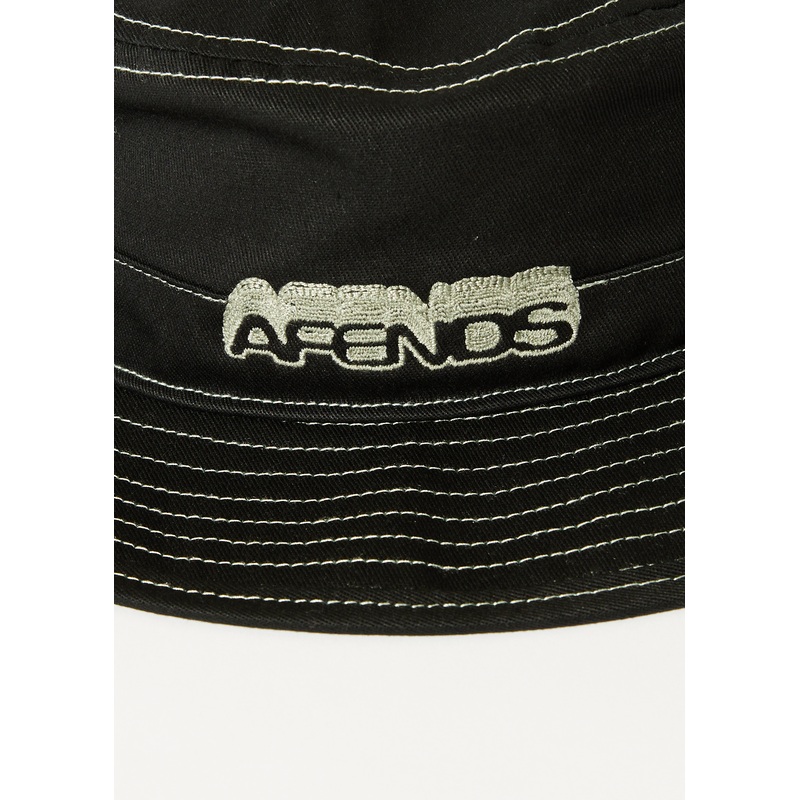 AFENDS Mens Repeater – Bucket Hat – Black