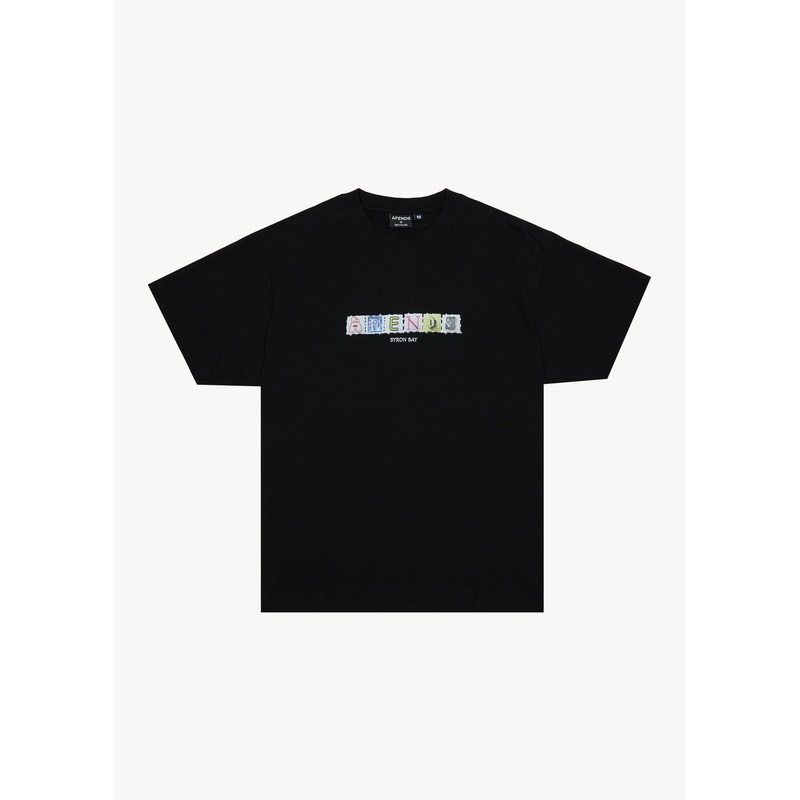 AFENDS Mens Take A Trip – Boxy Tee – Black