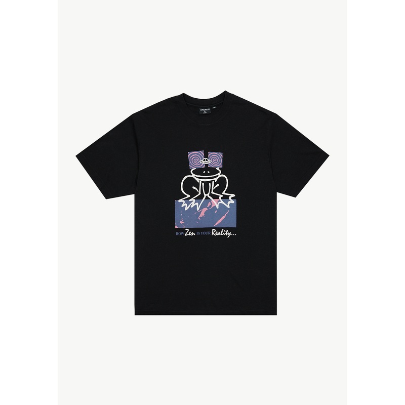 AFENDS Mens Zen Feeling – Retro Tee – Black