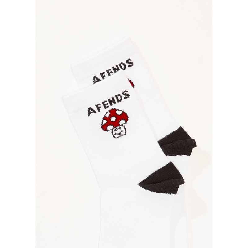 AFENDS Womens Garden Fresh – Socks Two Pack – White