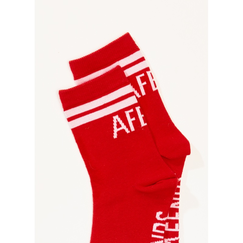 AFENDS Womens Split – Socks Two Pack – Tomato