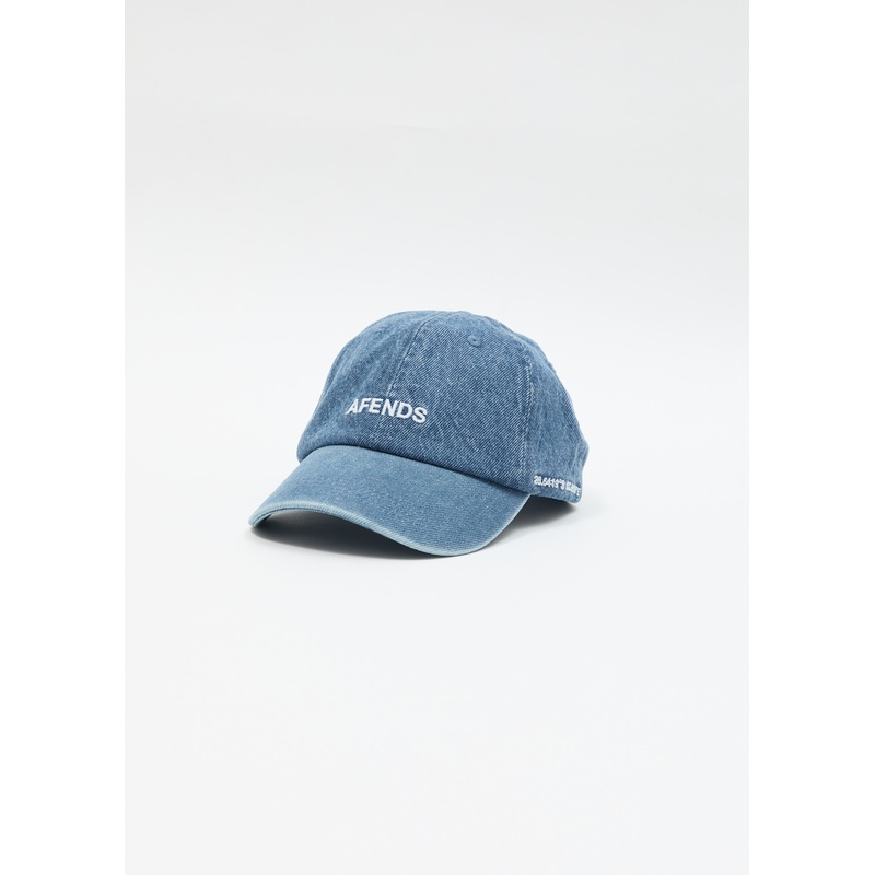 AFENDS Womens Studio – Denim Panelled Cap – Worn Blue
