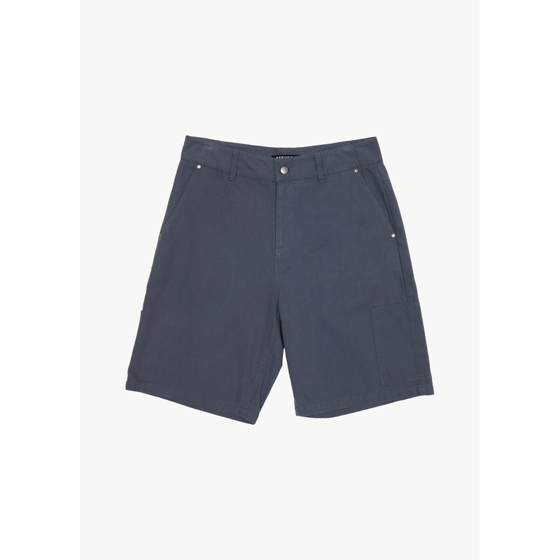 AFENDS Mens Harper – Canvas Workwear Short 20 – Marlin