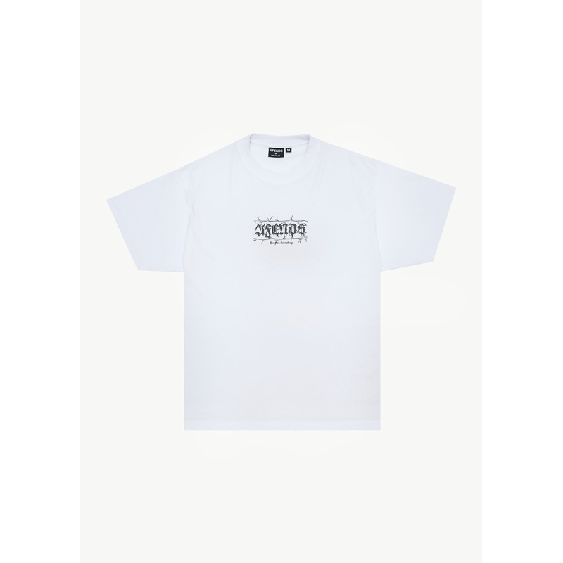 AFENDS Mens Thorny – Boxy Tee – White