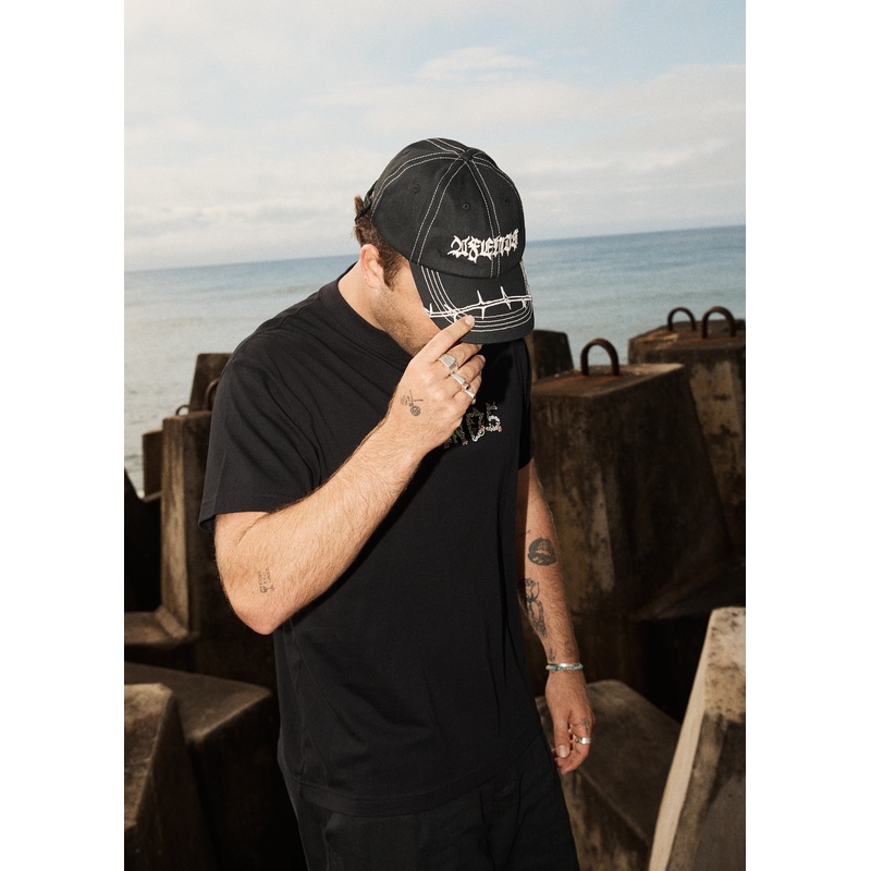 AFENDS Mens Thorny – Six Panel Cap – Black