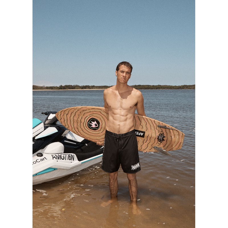 AFENDS Mens Thorny – Surf Related Boardshort 20 – Black