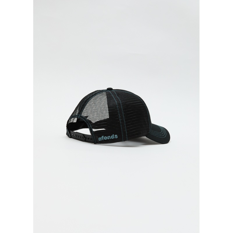 AFENDS Mens Torched Energy – Trucker Cap – Black